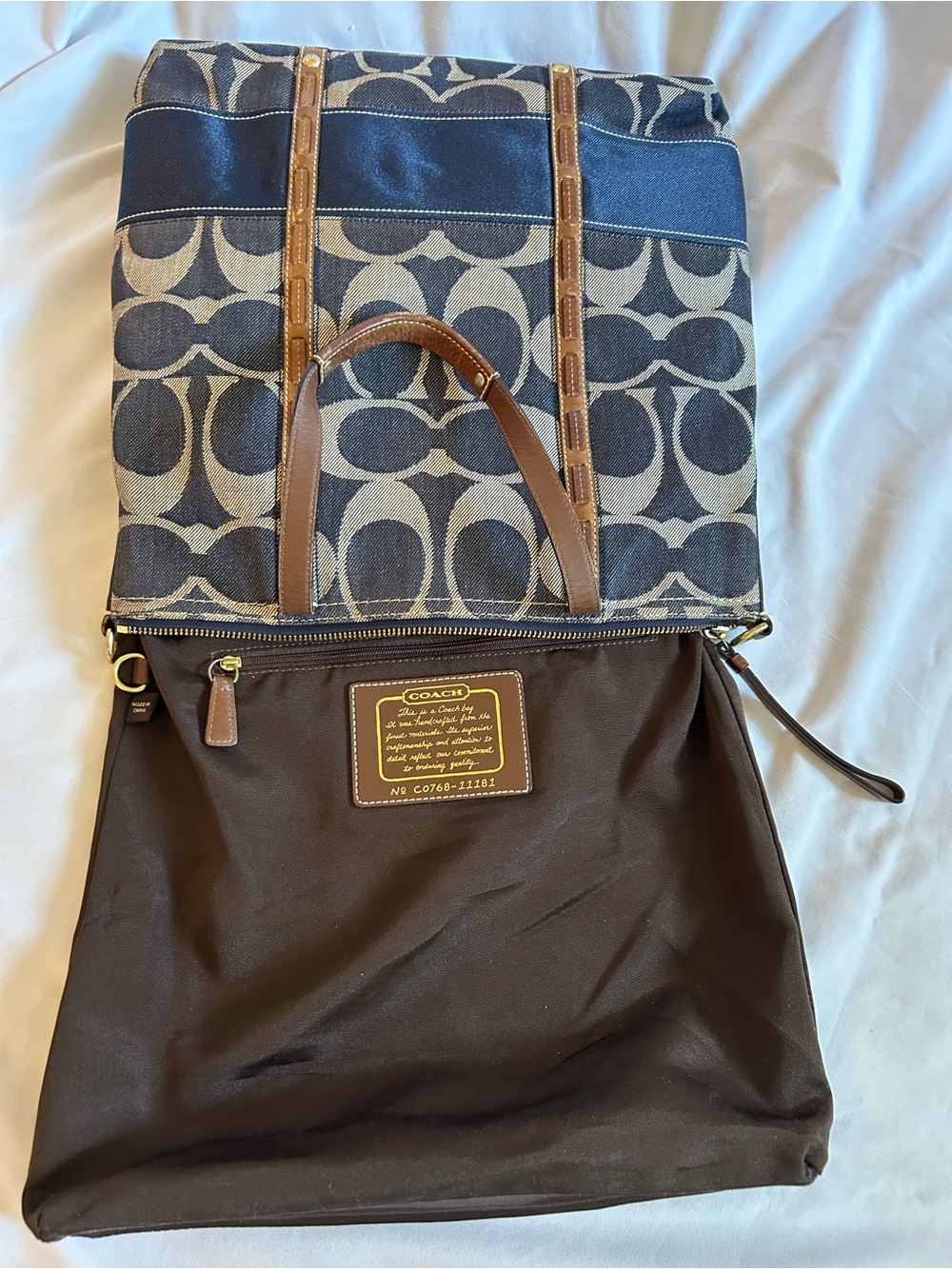 Coach Denim Tote - Picture 10 of 12